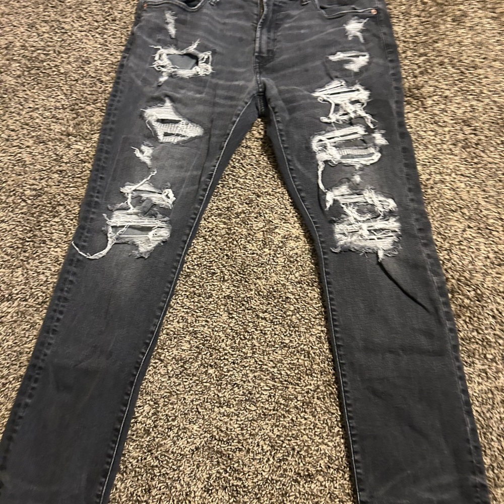 American Eagle Distressed Black Jeans